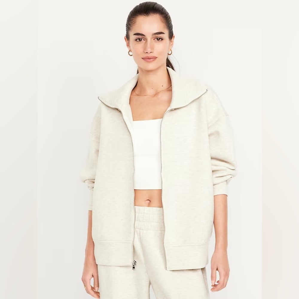 NWT! Old Navy Bounce Fleece Full Zip Jacket Gym Workout Coverage 🔔